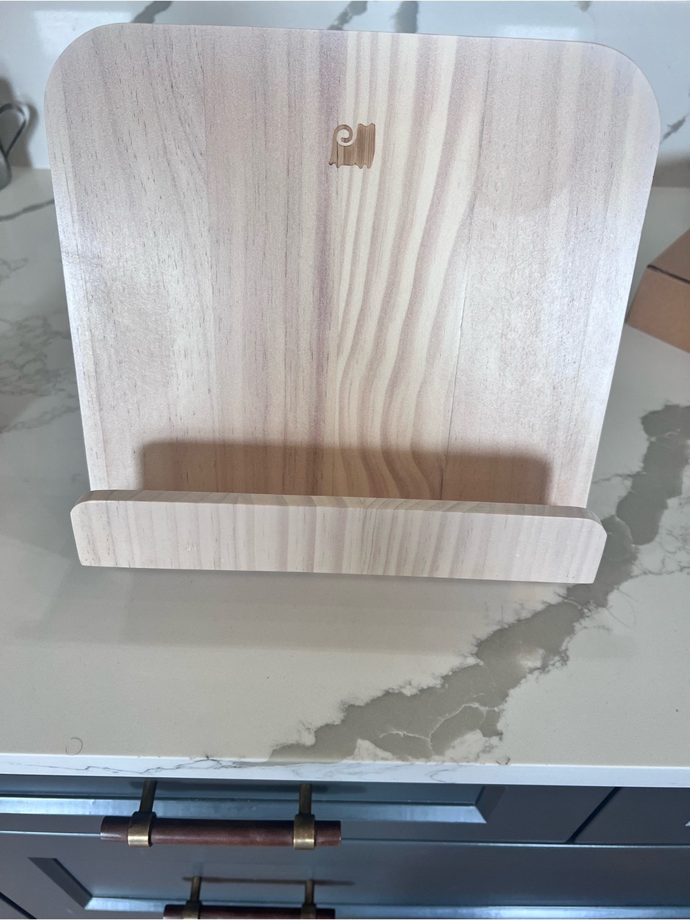 Wooden Recipe Book Stand - Natural Light Wood